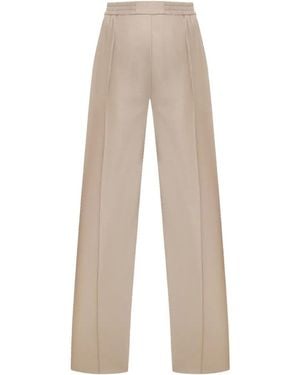 Yves Salomon Elastic Waist Casual Trousers - Natural