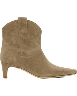 STAUD Western Wally Ankle Boots - Brown