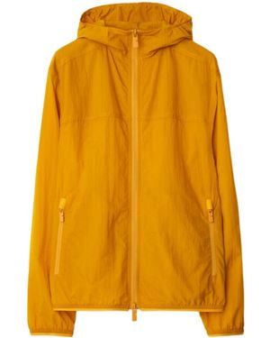 Burberry Hooded Zip-Up Bomber Jacket - Yellow