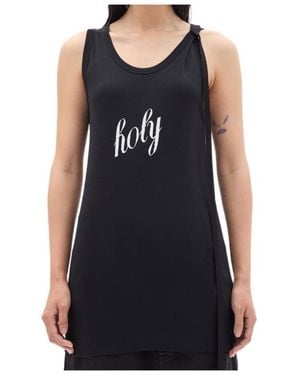 Ann Demeulemeester Seva Holy Tank Top - Black