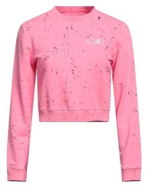 MM6 by Maison Margiela Solid-Color Short Hoodie - Pink