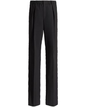 Balmain Wool Pants With Elasticated Waist - Black