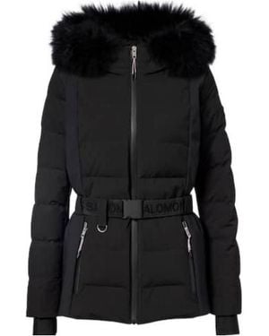 Yves Salomon Solid-Color Ski Jacket - Black