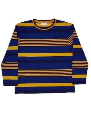 Gucci Striped Long-Sleeve T-Shirt - Blue