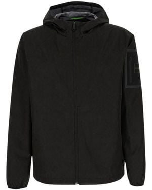 BOSS Long-Sleeved Hooded Casual Jacket - Black