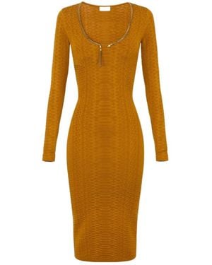 Elisabetta Franchi Snake-Print Knit Dress - Multicolour