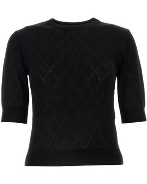 Max Mara Patrick Knitted Top - Black