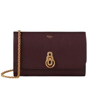 Mulberry Logo-Plaque Crossbody Bag - Purple