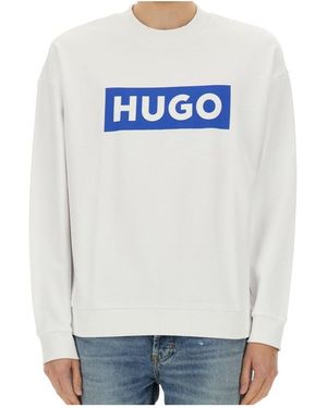 BOSS Logo Printed Crewneck Sweatshirt - Grey