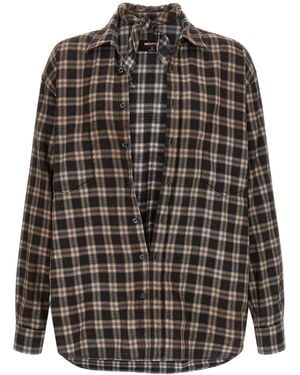 DSquared² Long-Sleeved Checked Shirt - Grey