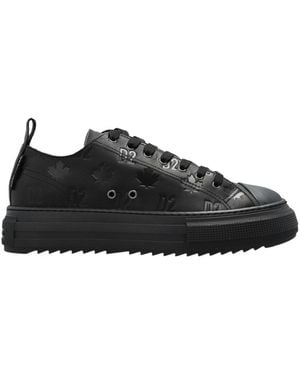 DSquared² Berlin Monogram Low-Top Sneakers - Black