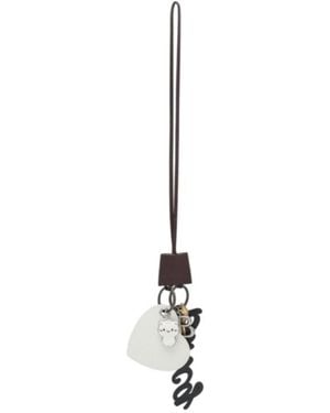 Balenciaga Le City Charm Heart Keyring - White