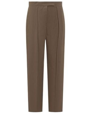 Ferragamo Ferragamo Inverted Pleat Pants - Brown