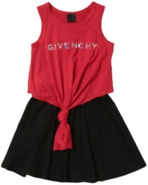 Givenchy Logo Print Sleeveless Dress - Red