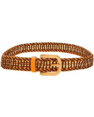 Gabriela Hearst Sam Woven Leather Belt - Brown