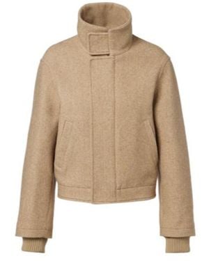 Victoria Beckham Wool-Blend Jacket - Natural