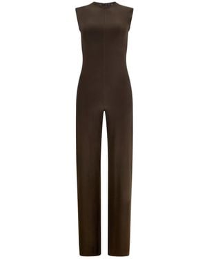 Norma Kamali Sleeveless Jumpsuit - Brown