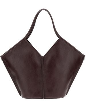 Hereu Calella Distressed Leather Tote Bag - Brown