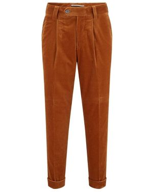 BOSS Logo Casual Trousers - Brown