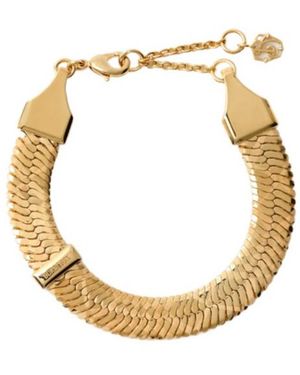 Burberry Engraved Check Bracelet - Metallic