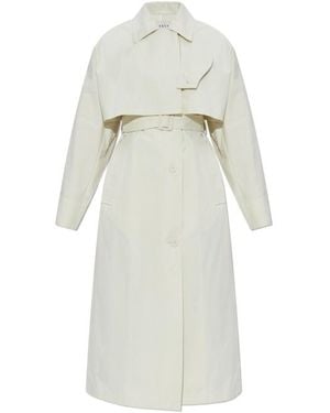 Lanvin Long Sleeved Belted Trench Coat - White