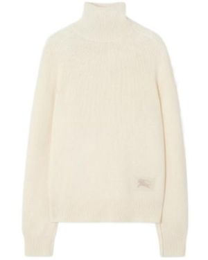 Burberry Cashmere Turtleneck Sweater - White