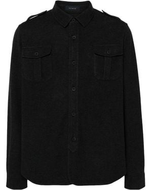 Sease Flannel Overshirt - Black