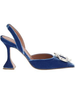 AMINA MUADDI Velvet Slingback Sandals - Blue