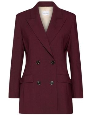 Marella Double-Breasted Blazer - Purple