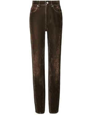 Tory Burch Straight-Leg Jean - Brown