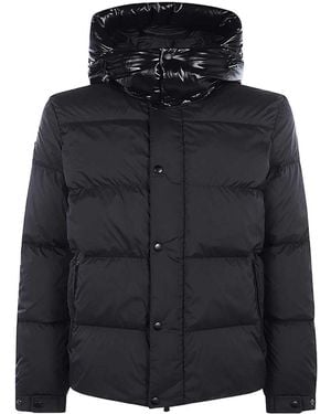 Duvetica Quilted Long-Sleeved Down Jacket - Black