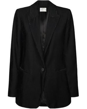 forte_forte Single-Breasted Corduroy Blazer - Black