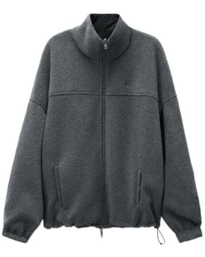 Alexander Wang Reversible Funnel-Neck Track Jacket - Gray