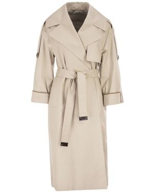Max Mara Long-Sleeved Trench Coat - Natural