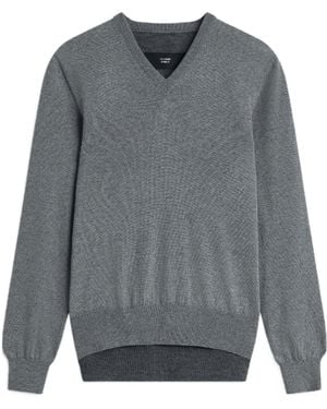 Phoebe Philo Wool V-Neck Sweater - Gray