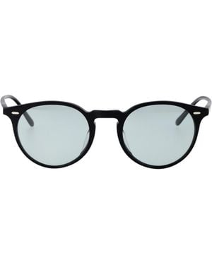 Oliver Peoples Oval Frame Sunglasses - Metallic