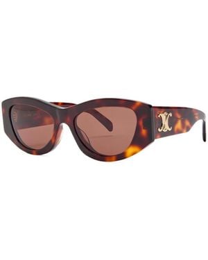 Celine Leopard-Print Sunglasses - Multicolor
