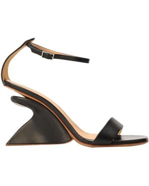 Off-White c/o Virgil Abloh Minimalist High-Heeled Sandals - Metallic