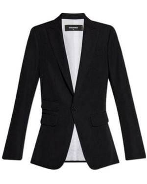 DSquared² Long-Sleeved Single-Breasted Tailored Blazer - Blue