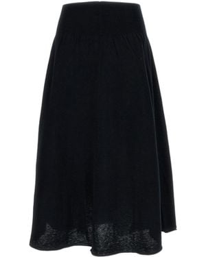 Extreme Cashmere Flared Skirt - Black