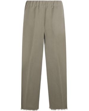 Antonelli Frayed Hem Straight-Leg Pants - Gray