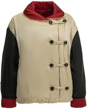Isabel Marant Bleza Satin Puffer Jacket - Green