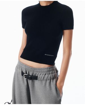 Alexander Wang Prestyled Knit Vest Shirt in White | Lyst