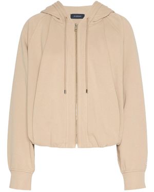Sportmax Spdfashion Zip-Up Hoodie - Natural