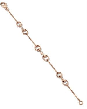 Gucci Horsebit 18K Diamond Bracelet - Metallic