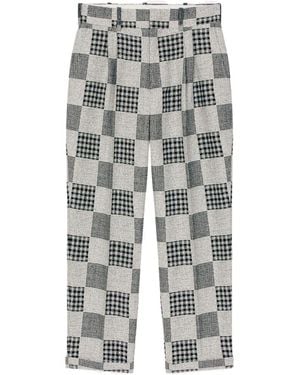 KENZO Patchwork Tailored Pants - Gray