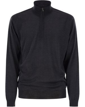 John Smedley Barrow High Neck Knitwear - Blue