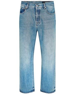 Jacquemus Jacquard Script Straight Leg Jeans - Blue