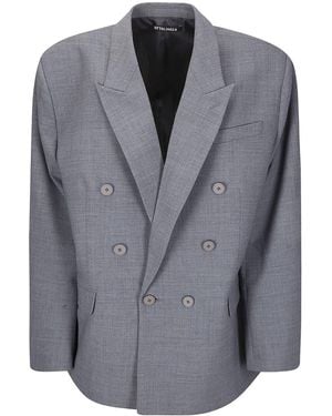 OTTOLINGER Flex Oversized Double-Breasted Blazer - Gray
