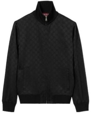Gucci Gg Jacquard Zip Jacket - Black